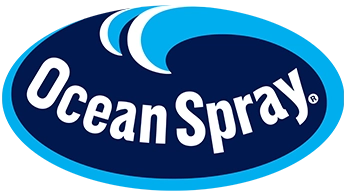 Ocean Spray logo with white text, blue wave, and oval—ideal for bulk raw produce hauling brands.